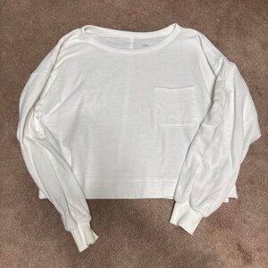 Aerie Soft White Knit Top